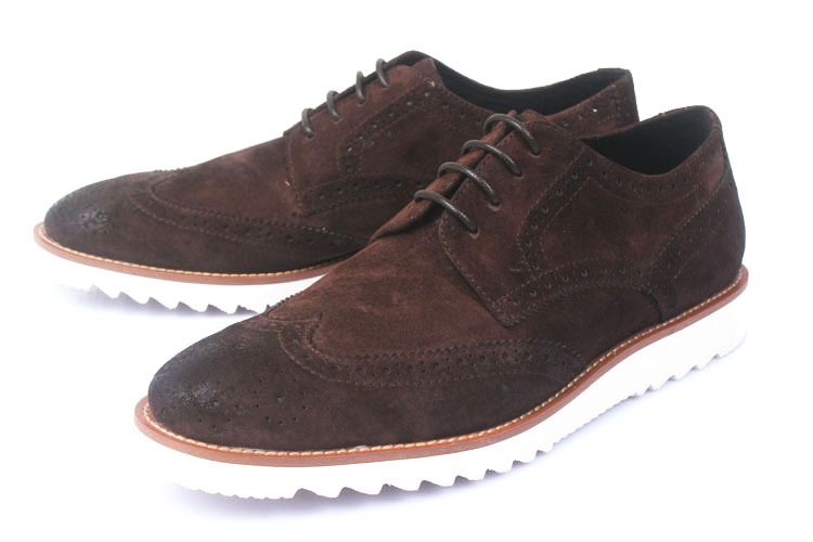 秋季新款男士罗马雕花休闲皮鞋男鞋 广州皮鞋子批发真皮头层皮