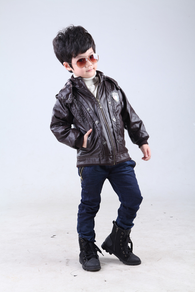 2012秋冬季新款男童皮衣外套 气质韩版时尚小大人迈咔噜童装批发