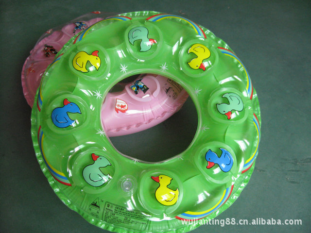 60水晶三层泳圈 卡通充气游泳圈 厂家直销 小额批发