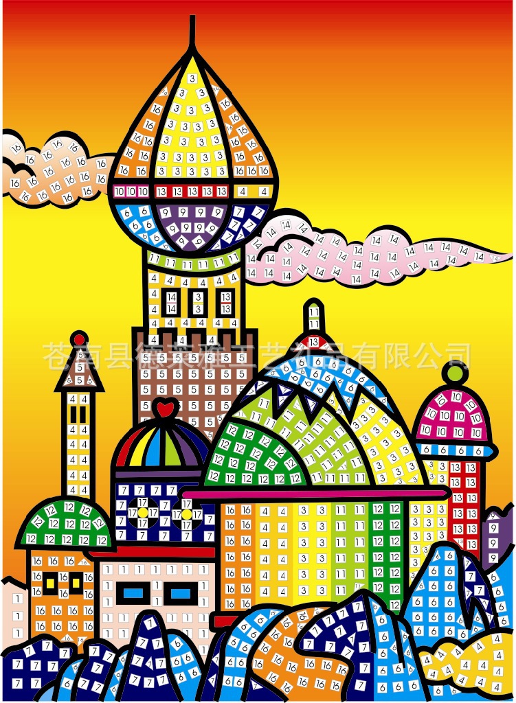 浙江温州eva立体贴画 城堡贴画 儿童益智玩具 儿童手工作价格 - 中国