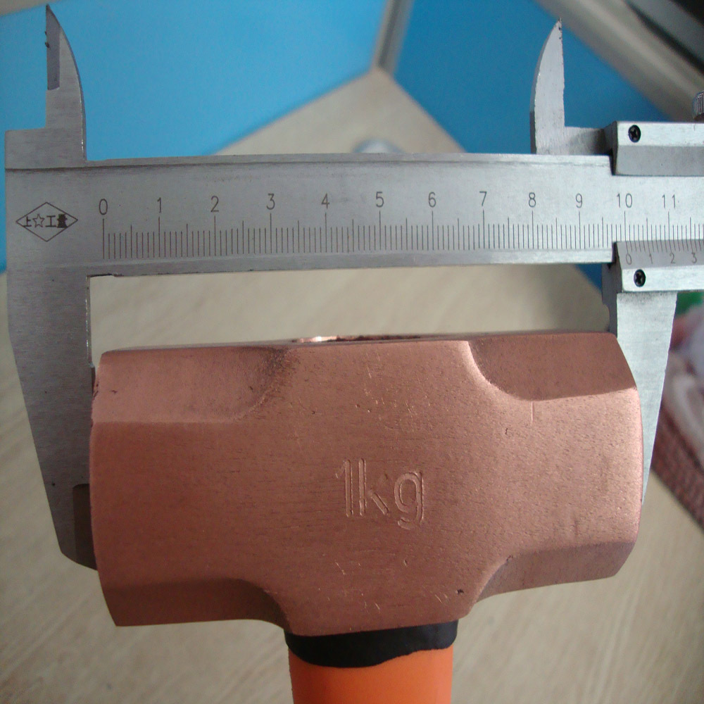 1k紫铜八角锤 塑柄 铜锤 紫铜锤 大锤 榔头 模具安装工具 红铜锤