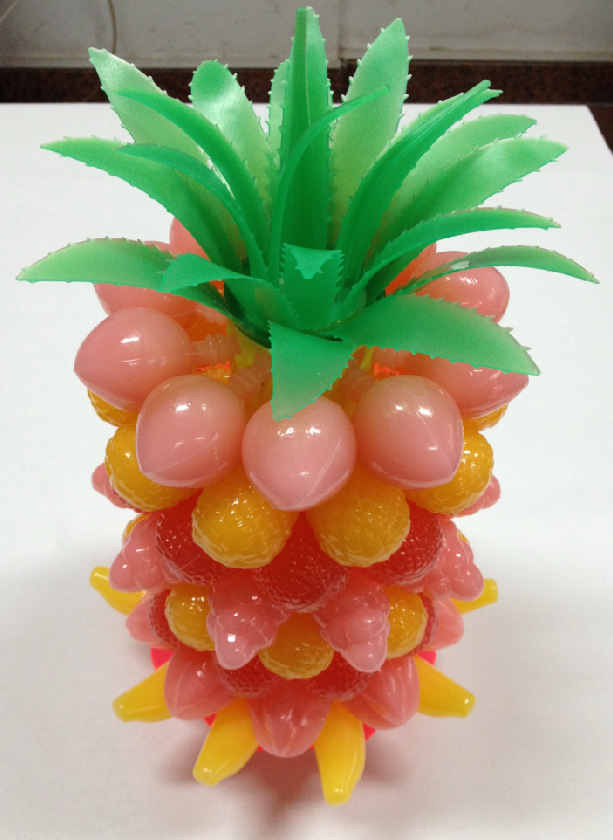 菠萝形果冻 款式精致口感良好 八层菠萝拼盘 菠萝果冻