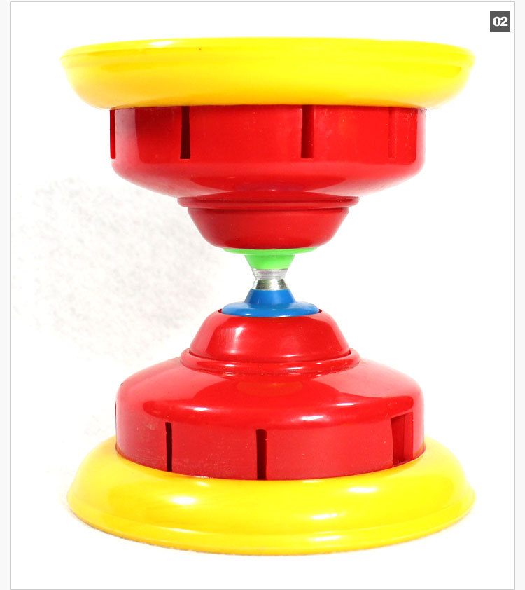 华铃牌 13cm直径16响 定轴 配防摔护圈 双头空竹