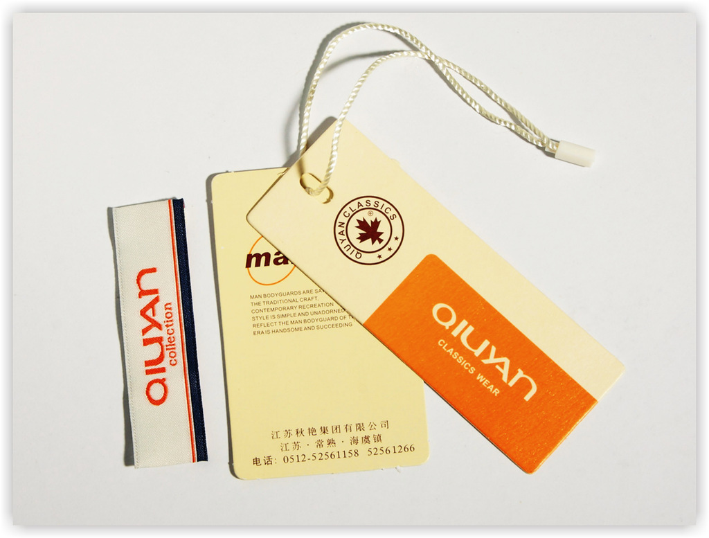 女装小吊牌 广州厂家直销 以通过实地认证 bv sgs等认证