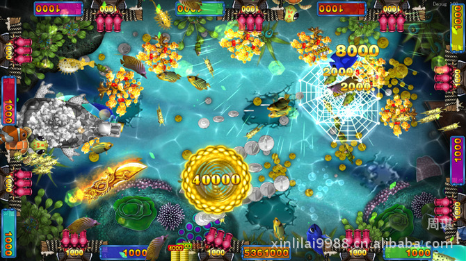 钓鱼岛4代捕鱼机 大型游戏机 电子投币游戏机 9900炮打鱼机