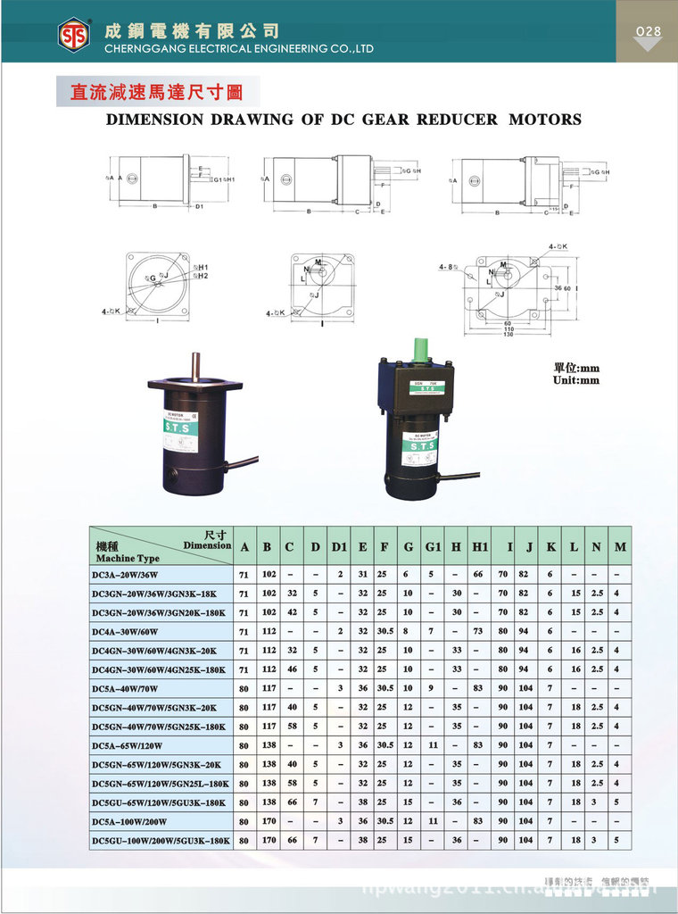 sts直流有刷微型电机/sts碳刷直流电机/24伏100瓦直流电机