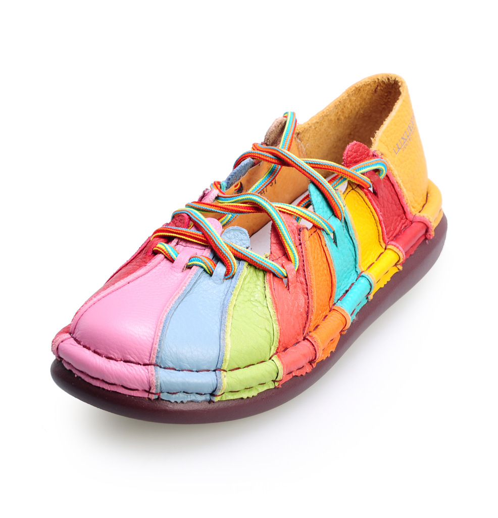 luxueer 彩虹鞋tg047 单鞋 2012新款单鞋 女平底 工厂直接批发