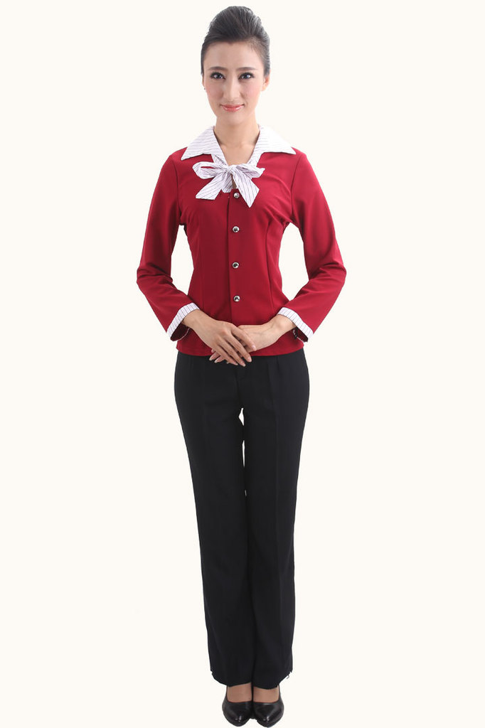 酒店制服秋冬装 宾馆服务员服装 酒店餐厅