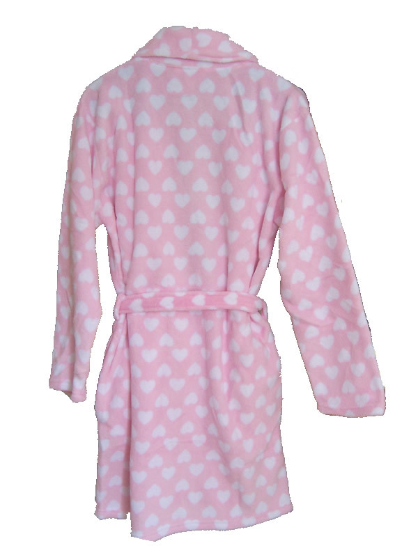 迪斯尼 女士珊瑚绒浴衣 浴袍 睡衣 家居服 粉红色