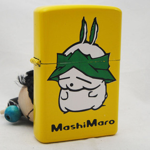 厂家直销 礼品广告打火机 流氓兔 黄色金属煤油打火机