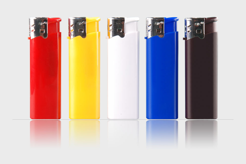 可充气塑料防风系列彩气直打带灯kk-860实色 透明打火机