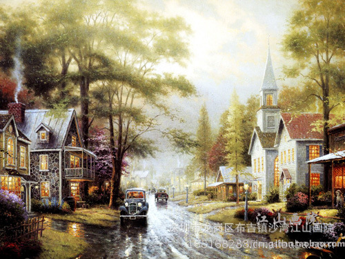 大芬油画 精品手绘油画 托马斯风景油画 家居装饰油画