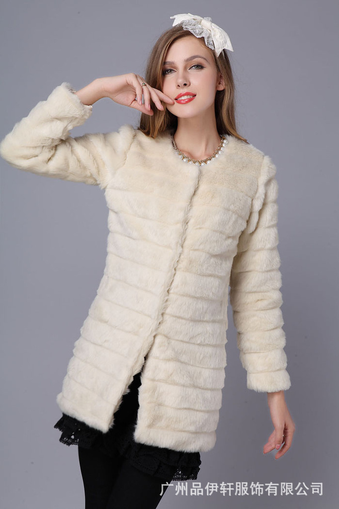 2012秋冬女装新款 韩版纯色毛毛女装外