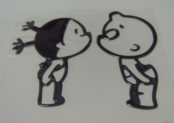 小破孩亲嘴车贴 立体小破孩车贴 小屁孩亲嘴车贴 搞笑车贴