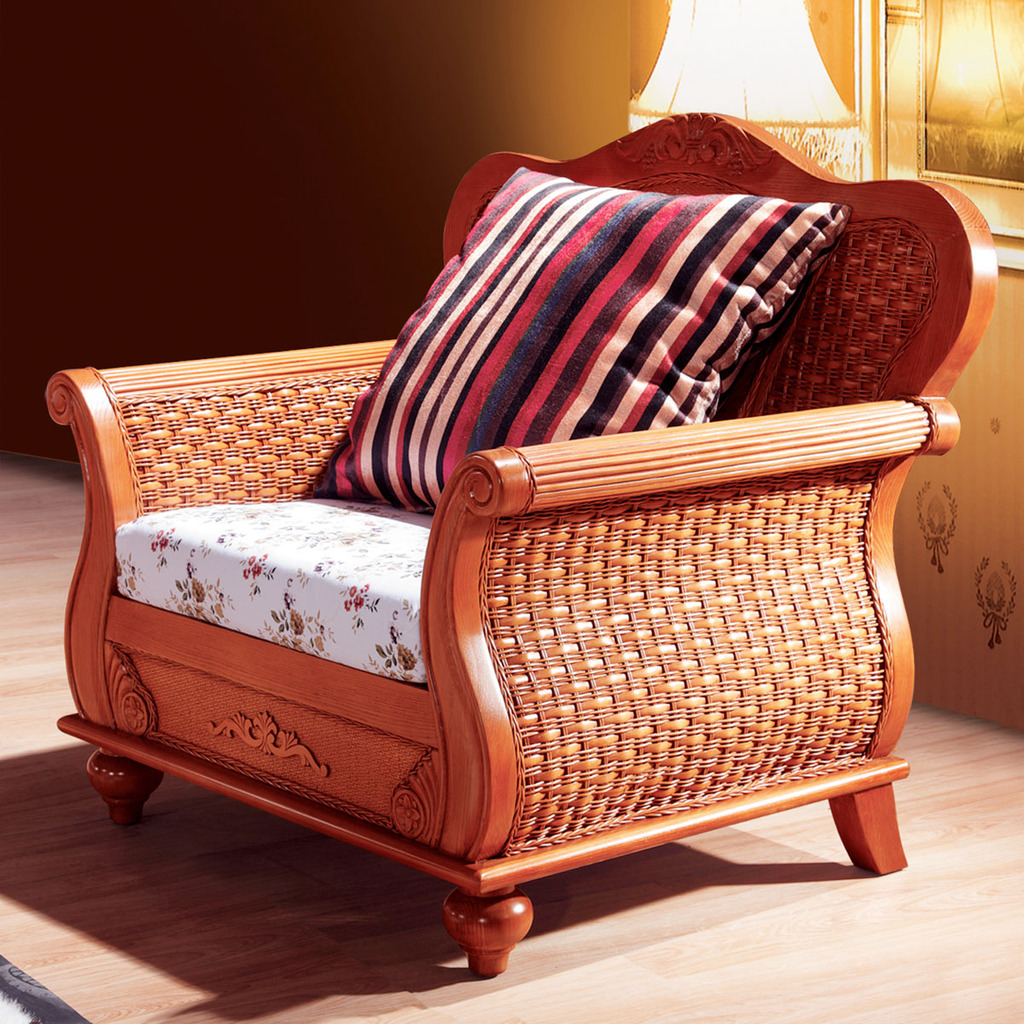 佛山藤家具 创意酒店沙发套装 休闲客厅藤沙发组合 成套家具批发