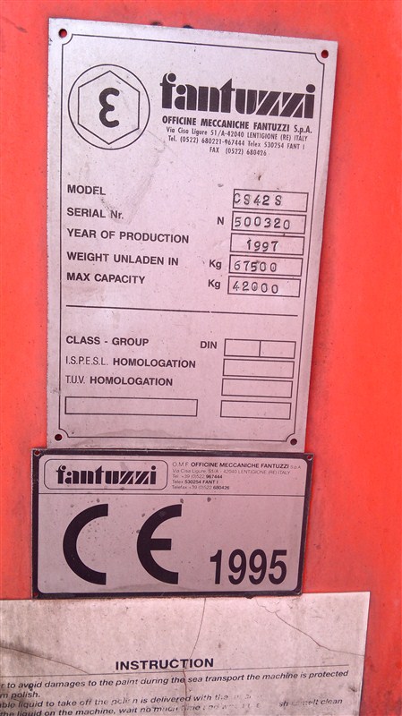 fantuzzi集装箱正面吊出售