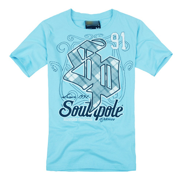现货批发 美国嘻哈潮牌south pole个性刺绣印花短袖t恤 4056