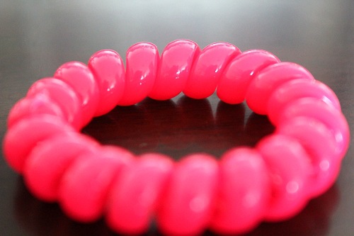 韩国直送 超荧光电话发圈 糖果撞色皮筋大热荧光粉荧光橘头绳 - 合肥