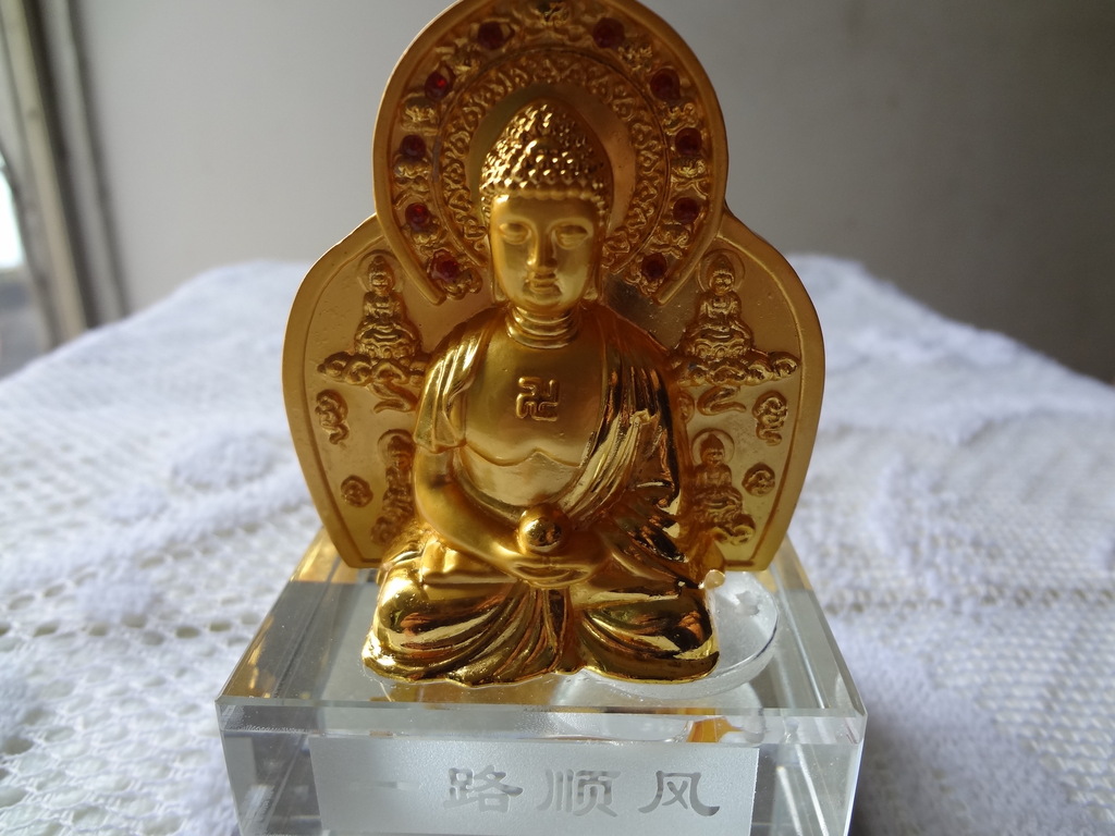 合金汽车内饰品一面观一面佛/车内装饰 保平安礼品