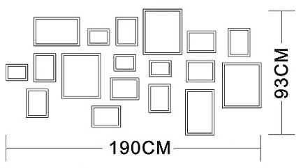 s1802簡約現代18框實木照片牆相框牆相片牆組合批發潮流禮品