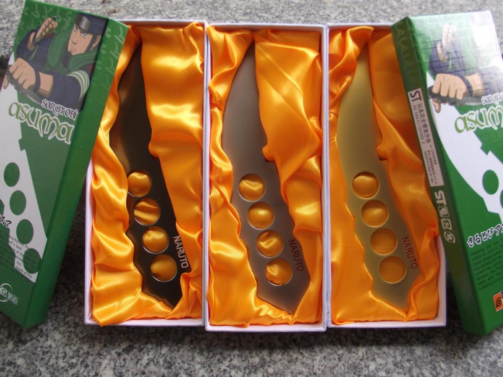 火影忍者-阿斯玛飞燕-单个装大号阿斯玛刀-48×230mm枪色金色银色