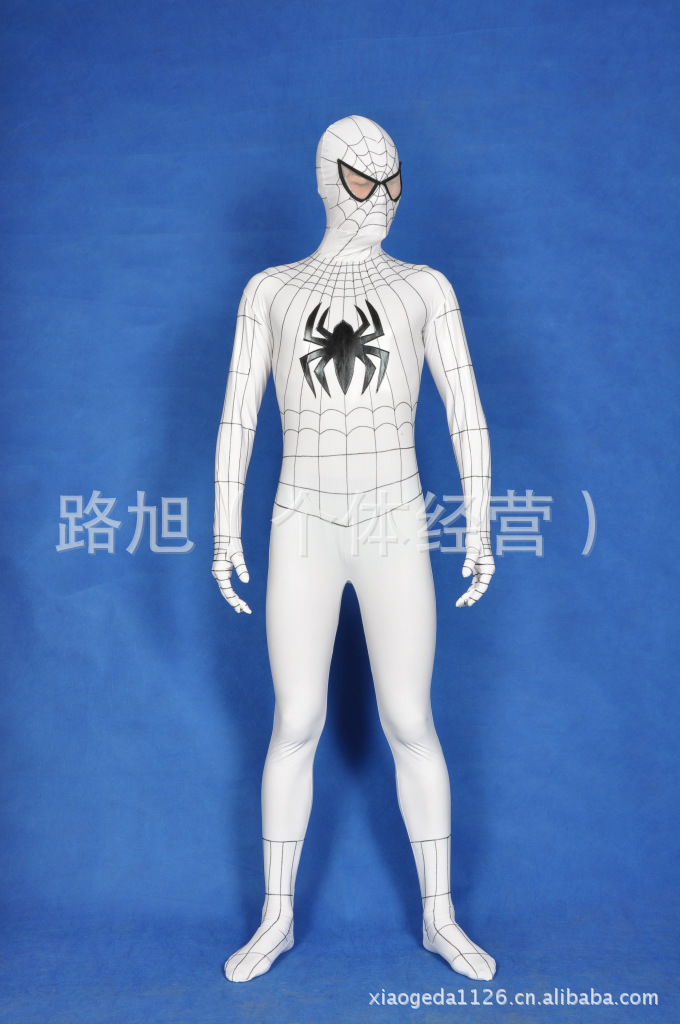 zentai蜘蛛侠扮演白涂胶全包紧身衣电影角色扮演经典派队扮演