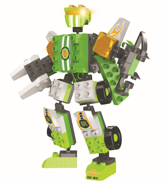 培培乐正品 拼装合体机器人变形积木3合1 益智积木 共9款可选