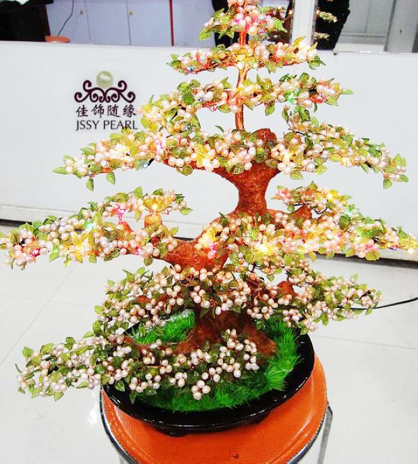 供应gy-04 珍珠盆景树 工艺品珍珠盆景树 民族手工工艺品珍珠盆景树