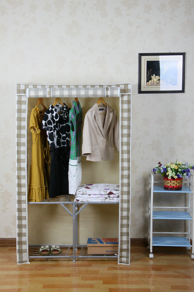 衣之尚创意时尚简易钢管折叠衣柜韩式布衣衣柜精品简易衣柜图片_11