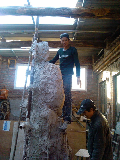 玻璃钢雕塑翻制过程花絮,翻模师傅们辛苦啦!