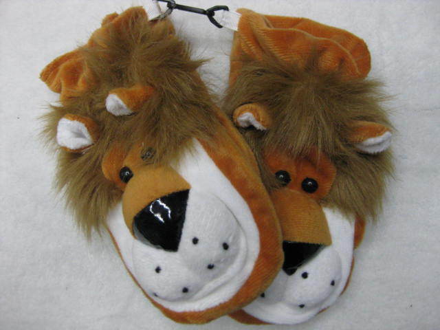 冬季绒质手套 可爱保暖 连指动物卡通手套 玩偶亲子手套狮子