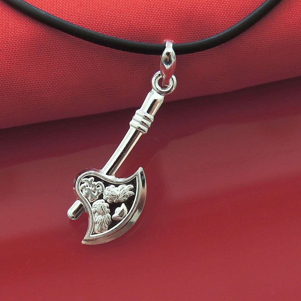 纯银s990斧头吊坠纯银吉祥鱼福字元宝斧头吊坠小斧头吊坠2克