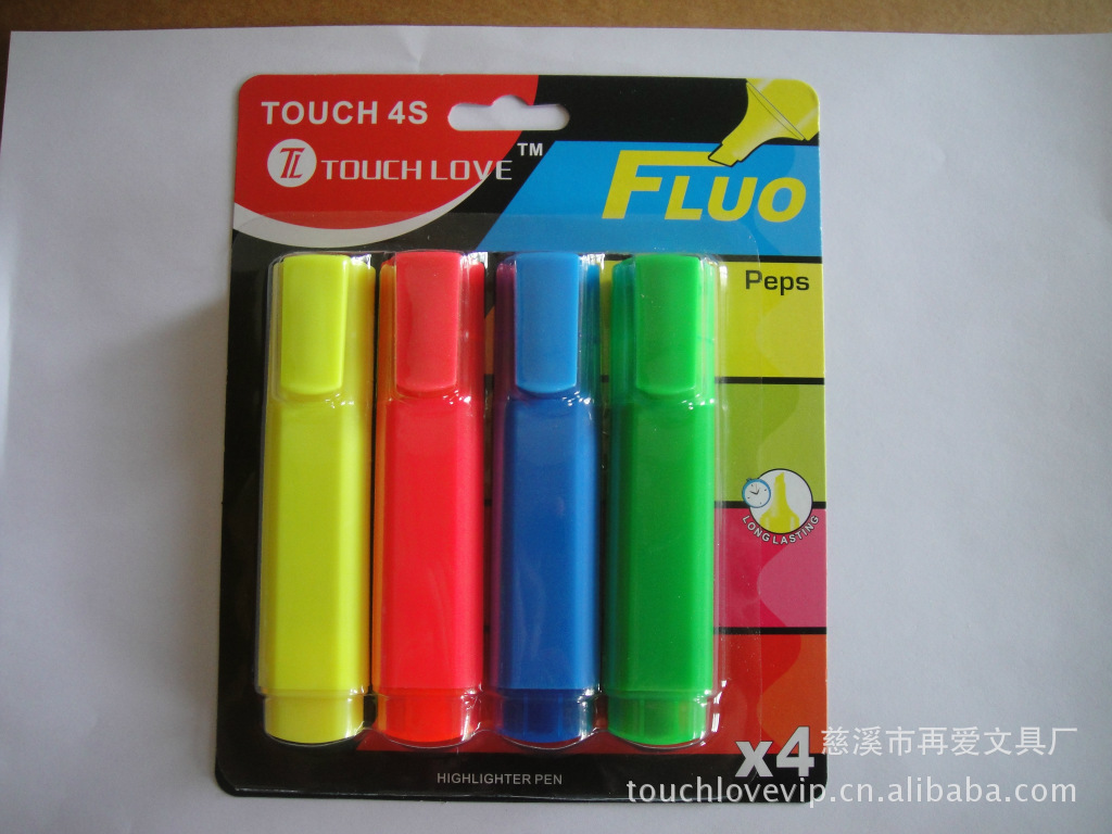 多色荧光笔 吸卡装荧光笔 高档荧光笔 外贸荧光笔 大容量荧光笔图片