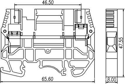 台湾町洋导轨式端子台及配件dktl6量大从优