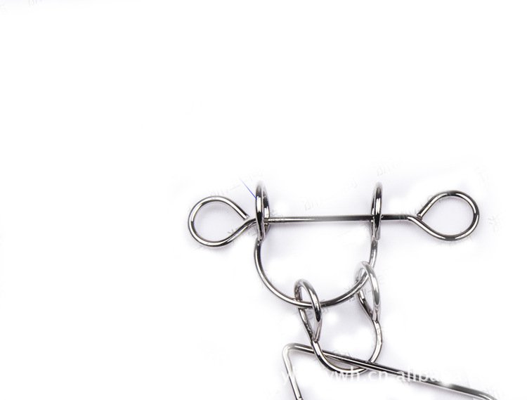 yx908 双层心环 op袋装送说明书 小额批发 双层心锁心扣