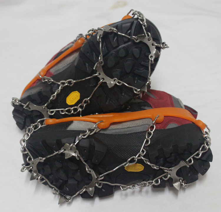 供应户外不锈钢八齿冰爪 防滑链 防滑脚套 鞋套 厂家直销图片_12