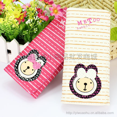 新款卡通提拉米兔两折钱包中长款米兔女士钱包钱夹批发