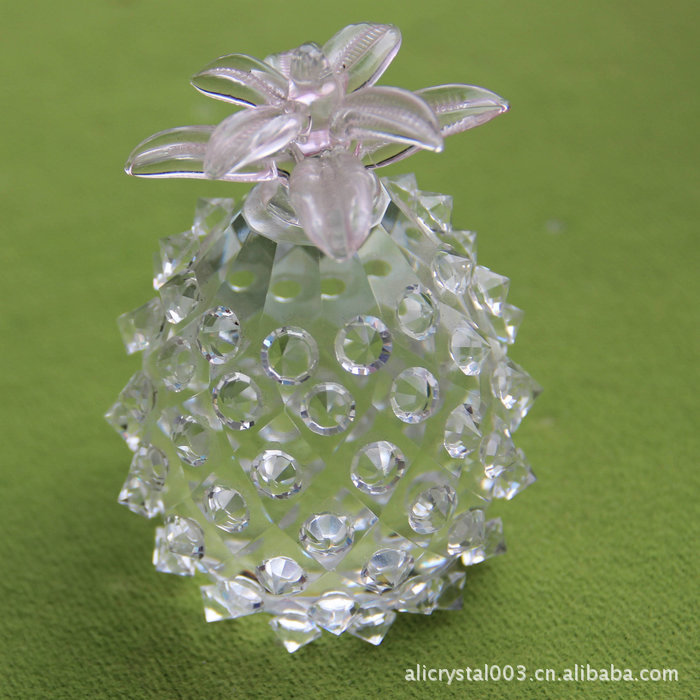 高档创意礼品钻石菠萝水晶个性礼品水晶小礼品