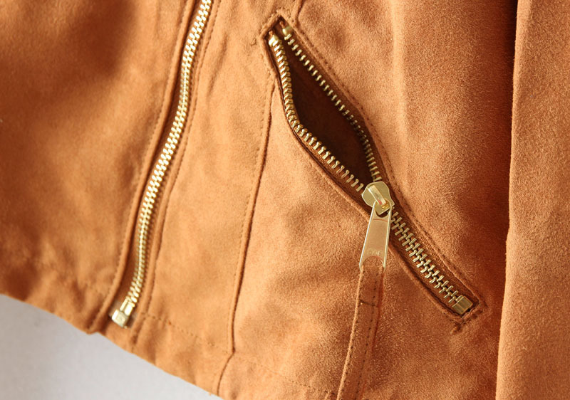 0201外贸原单 正品女式修身短款皮衣 鸡皮衣 斜拉链外套0.45kg