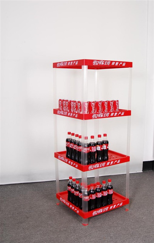 本工厂长期供应不同材质的商场饮料展示架 如:压力饮料架 五金饮料架