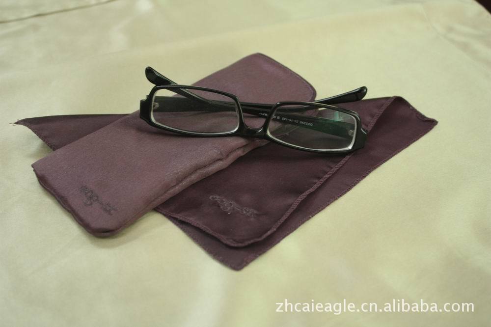依格尔 丝绸柔和面料 眼镜套 眼镜抹布套装 让您的眼镜更安全