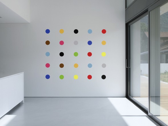 时尚diy个性墙贴 壁纸 五颜六色圆形阵列自由组合