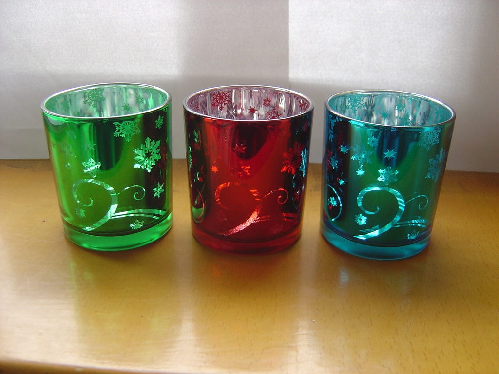 饰品,工艺品,礼品 日用工艺品 烛台,蜡烛器皿 电渡杯,电镀玻璃烛台