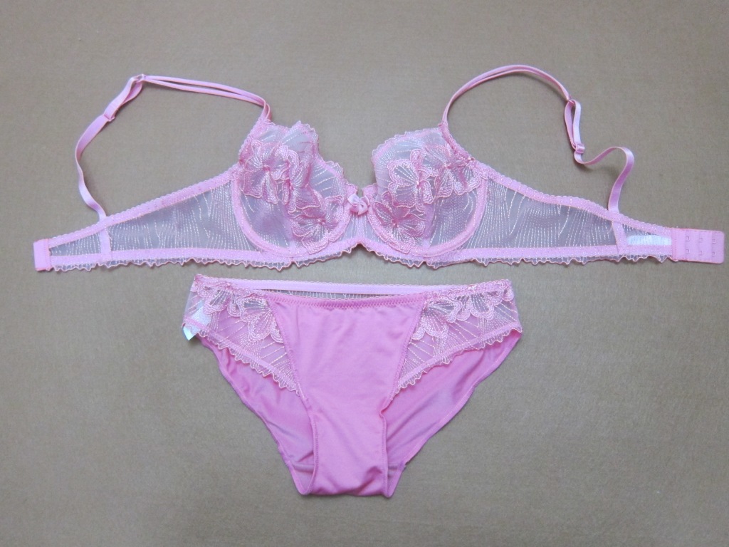 外贸内衣 外贸原单 超薄 刺绣 文胸套装 707580bc