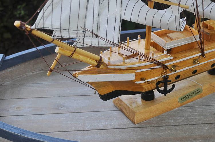 「木质,竹质工艺品」大号实木帆船 地中海风格家居饰品 创意家居礼品