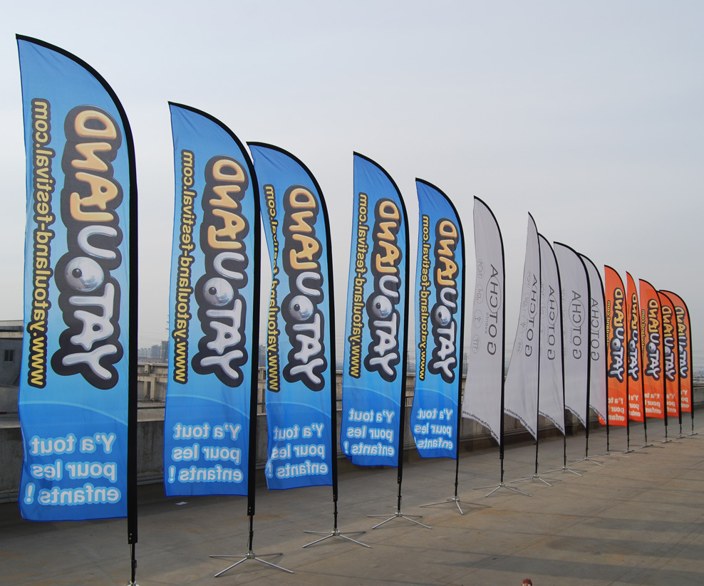 厂家供应高品质沙滩旗,羽毛旗,刀旗 ,各种宣传旗帜,广告旗