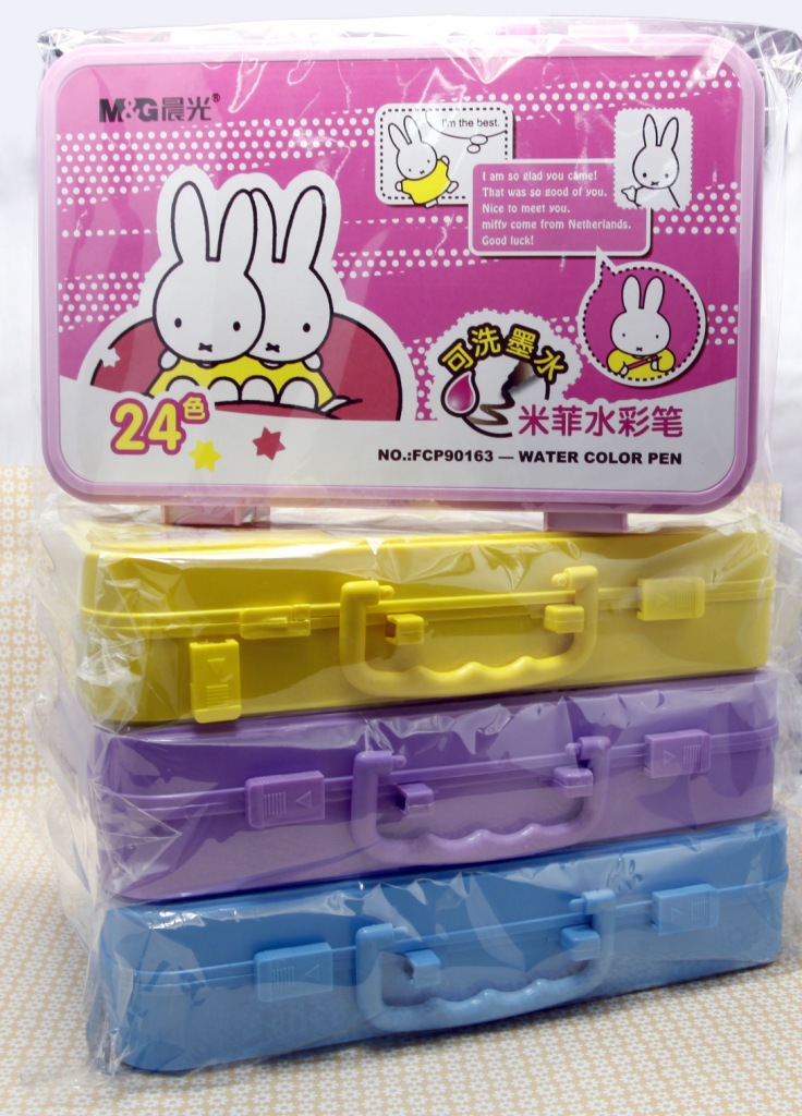 晨光fcp90163米菲系列水彩笔 24色 可洗墨水儿童涂鸦画笔 彩绘