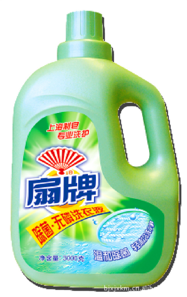上海扇牌除菌无磷洗衣液3000g清洁衣物清香洗衣液批发