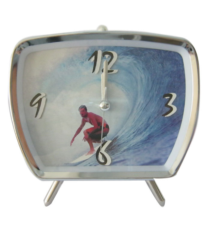 创意梯形静音闹钟 时尚懒人钟 特价包邮 支持混批