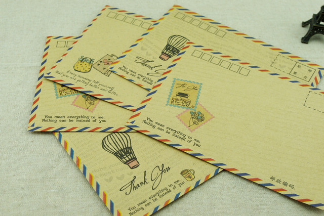 可邮寄 航空信封 明信片收纳保护 牛皮 邮局监制 b6 薄款